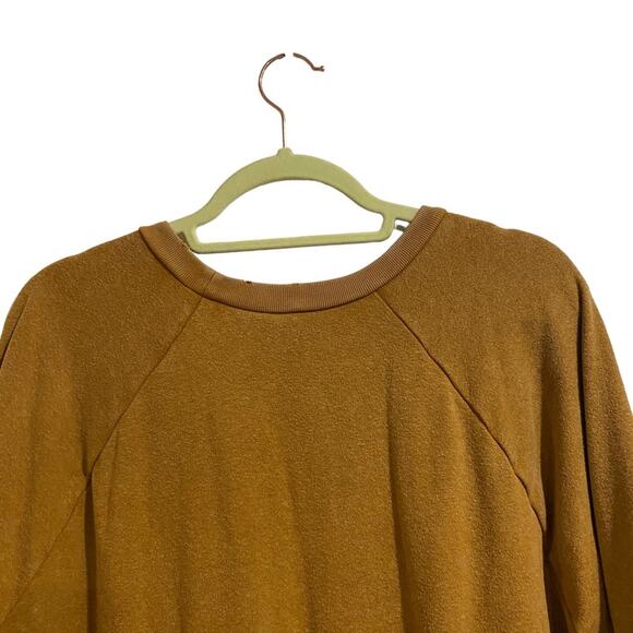 Free People Camel Distressed Wonder Sweatshirt Sz S - Picture 11 of 15